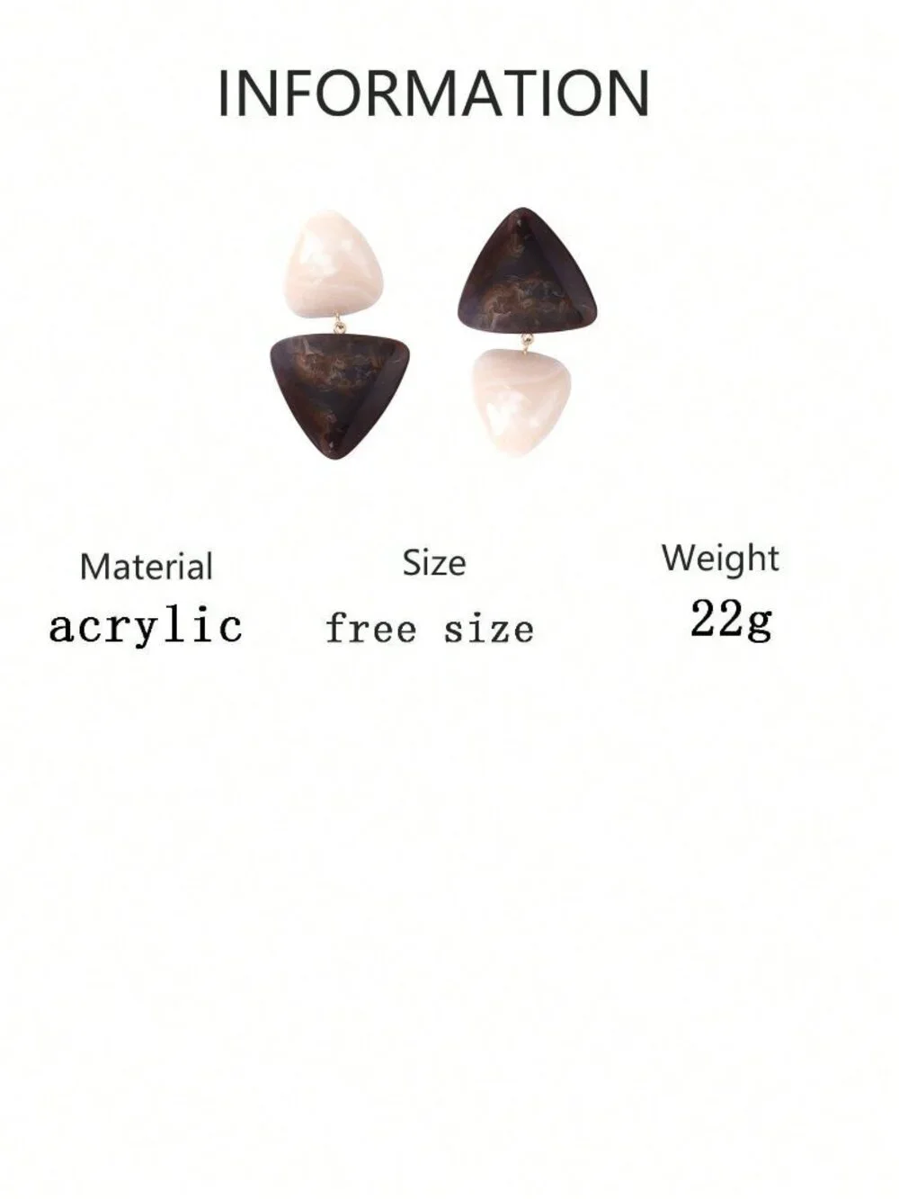 Multicolor Creative Women's Acrylic Geometric Triangle Earrings